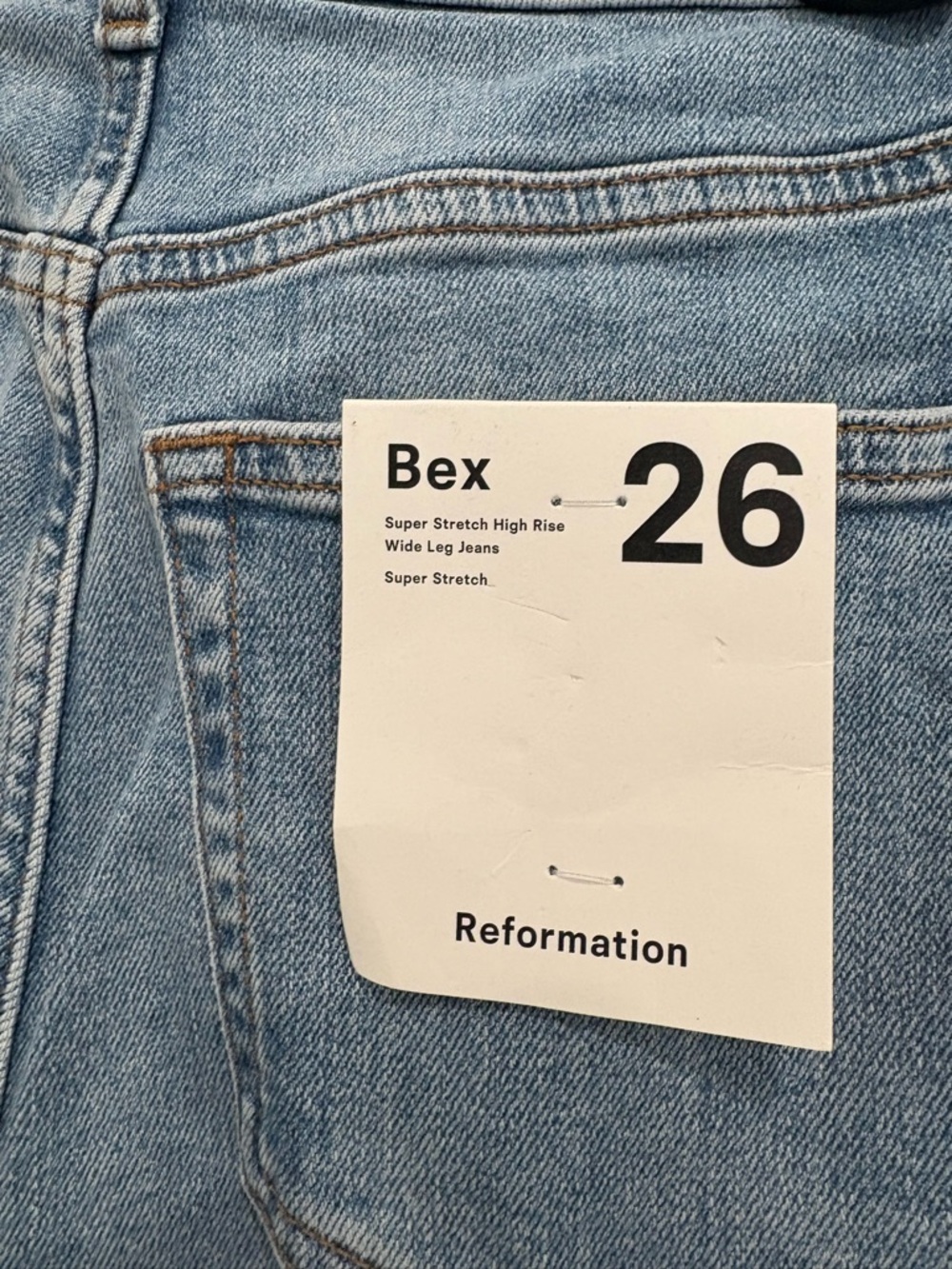 Reformation Bex Super Stretch High Rise Wide Leg Jeans - Picture 6 of 6